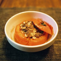 トマトの肉詰め焼き
