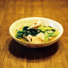 青梗菜と豚肉の薄味煮